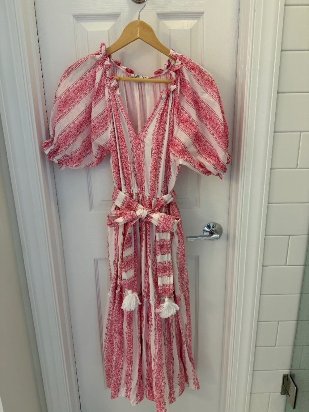 Mille Zoe Dress in Pink Jaipur Stripe